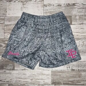 Inaka Power Mesh Shorts Mens XL Gray Paisley 6 Inseam Athletic Gym IP Logo